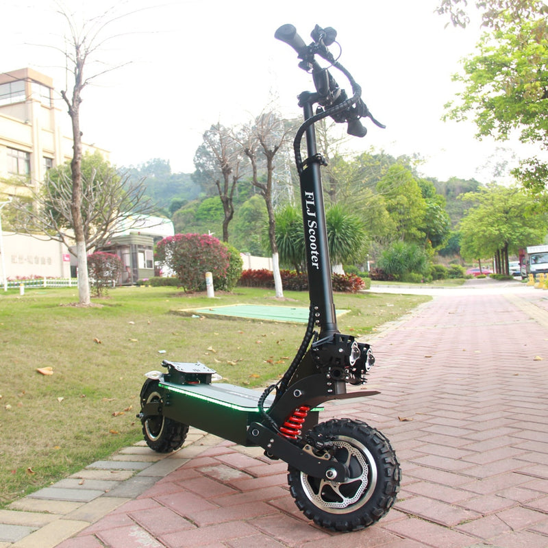 FLJ 72V 7000W Elektroroller mit zwei Motoren Motoren Acryl-LED-Pedal Top Speed ​​E Bike Scooter electrico