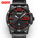 DOM Watch Men Luxury Sport Quartz wristwatch clock Mens Watches Leather Business Waterproof watch Relogio Masculino M-1218BL-1M5