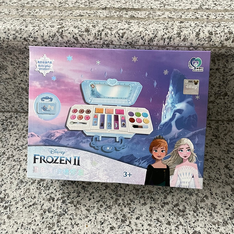 Nuevo Disney girls frozen elsa anna Cosmetics Beauty Set juguete niños Blancanieves princesa moda juguetes jugar casa niños regalo