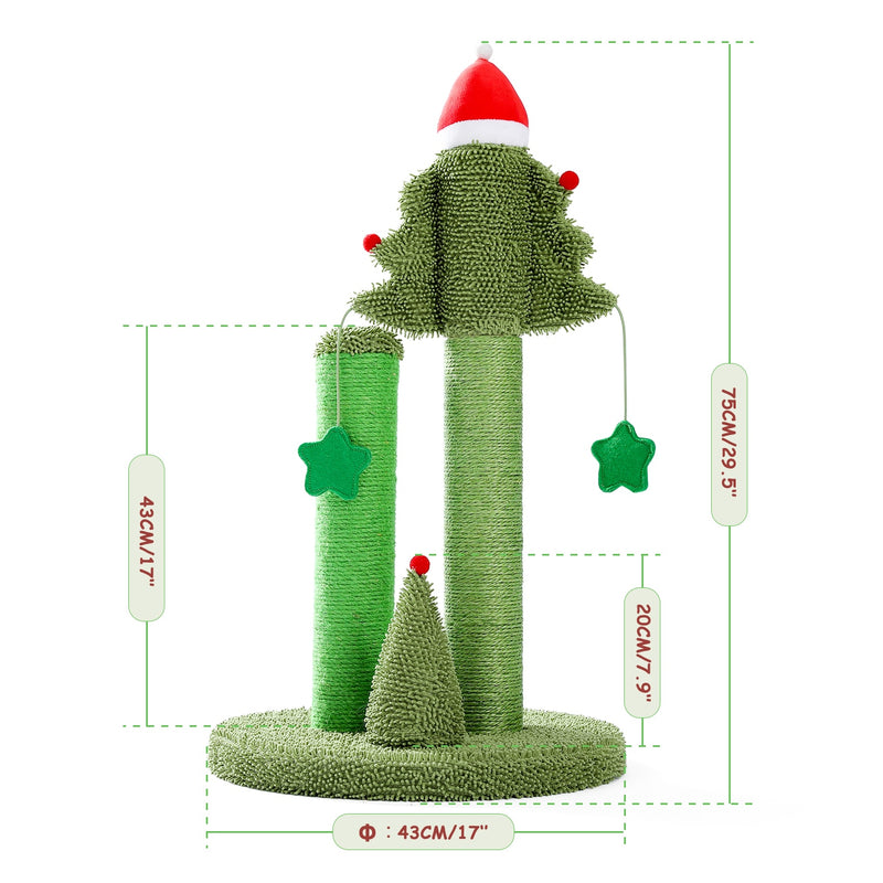 Casa de árbol de gato estilo Cactus de 2 tamaños, postes de escalada para gatos, gatitos, divertido juguete de salto, casa de gatos, rascador gato