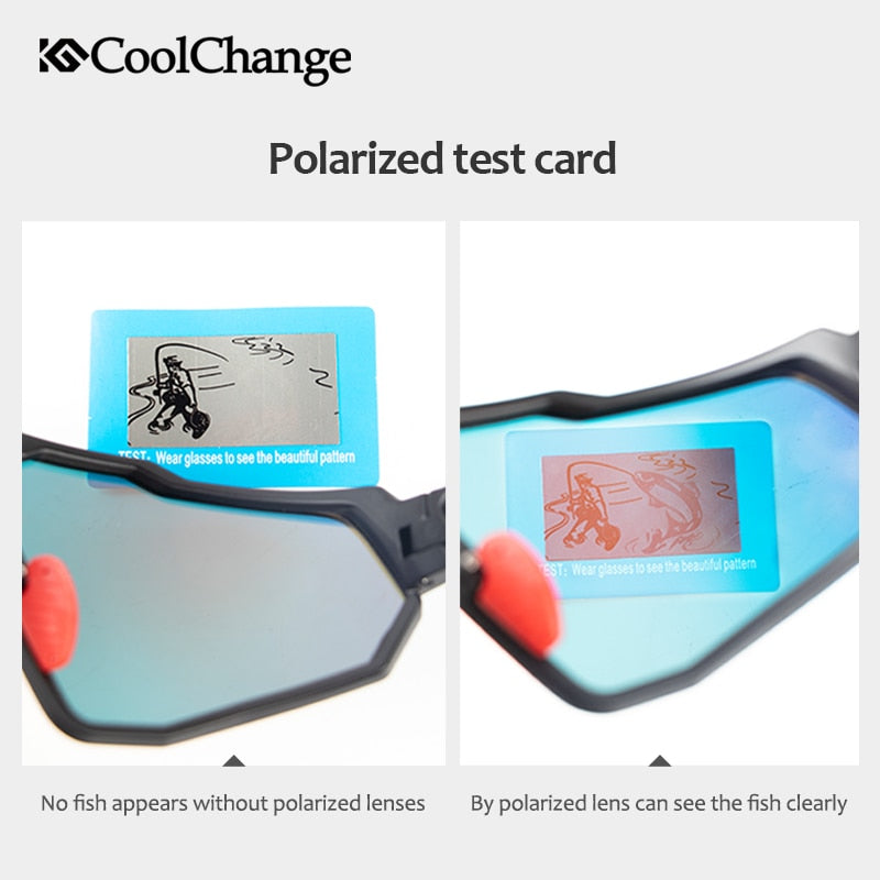 CoolChange Polarized Cycling Glasses Running Riding UV400 Bike Sunglasses Outdoor Sports MTB Bicycle Goggles Eyewear Men Women