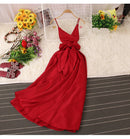 Boho Schlank V-Ausschnitt Sommer Bandage Rückenfrei Maxi Langes Kleid Frauen Lässige Spaghettiträger Party Strandurlaub Elegante Tunika Vestidos