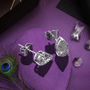 OEVAS Classic 100% Plata de Ley 925 pera creada moissanita piedras preciosas pendientes de oro blanco joyería fina al por mayor