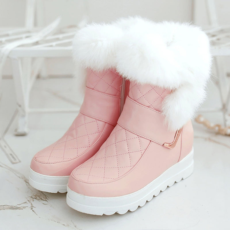 DORATASIA New Winter 34-43 Casual Flat Platform Snow Boots Women Warm Fur Platform Booties Ladies Height Increasing Shoes Woman