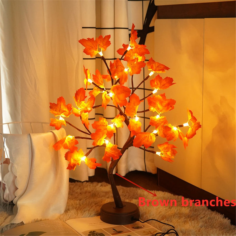 LED Night Lights Mini Christmas Tree Table Lamp Garland Fairy String Light Kid Gifts Home Indoor Room Decor Christmas Decoration