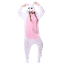6 Modelle Kaninchen Strampler Niedlich Kigurumis Rosa Weiß Polar Fleece Tier Pyjama Häschen Anzug Karneval Urlaub Outfit Winter Nachtwäsche