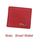 Smart Anti-Lost Wallet Tracker Echtes Leder Herren Geldbörsen Weiche Bluetooth-kompatible Leder Geldbörse Herren Luxus Herren Geldbörse