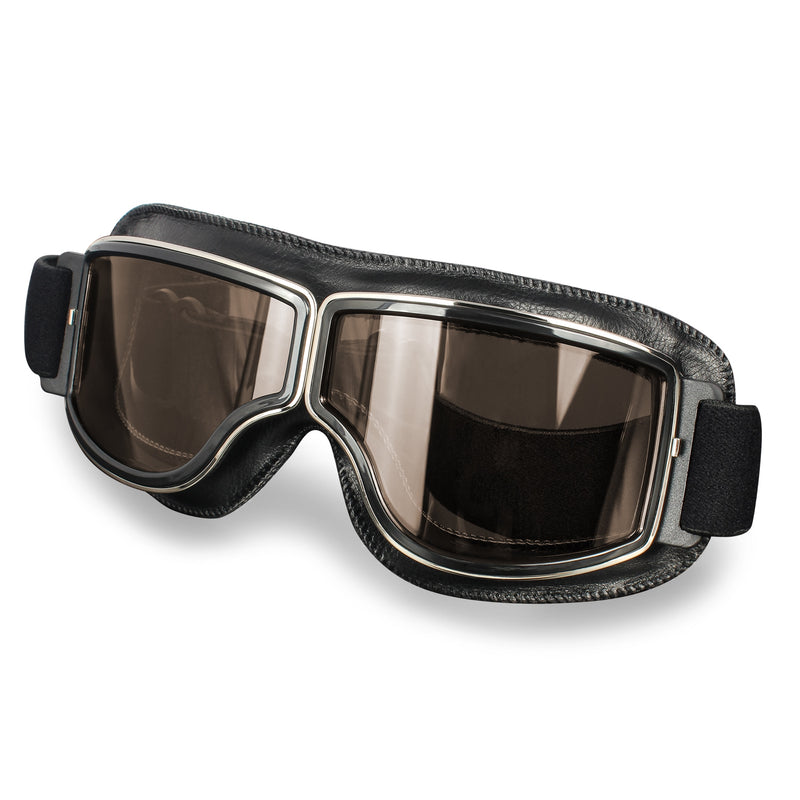 Gafas Vintage para casco de motocicleta, gafas antideslumbrantes de cuero a prueba de viento para mujer y hombre, gafas protectoras de seguridad Steampunk