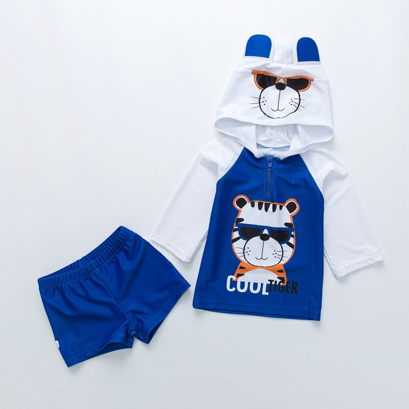 Swimwear for Children 3 Pieces Long Sleeve Swimsuit Kids Sun UV Protection Baby Bathing Clothes Child Toddler Swimming Suit Boys
