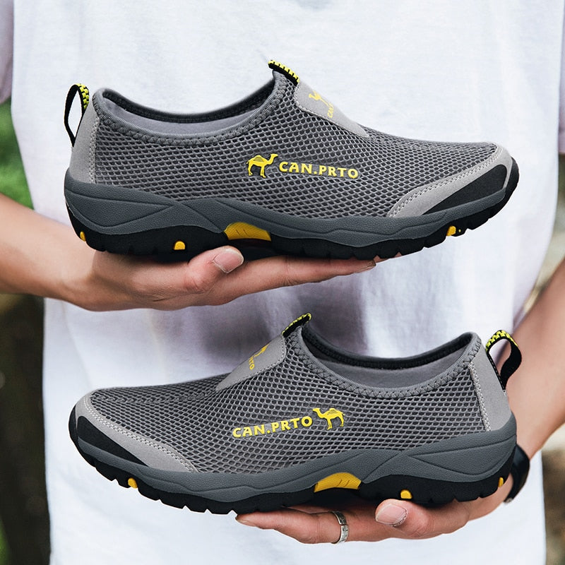 Summer Mesh Shoes Men Sneakers Plus Size Lightweight Breathable Walking Footwear 2022 New Slip-On Comfortable Casual Men&