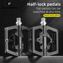Pedal de bicicleta ROCKBROS, pedales de bicicleta MTB antideslizantes, plataforma plana de aleación de aluminio, accesorios de ciclismo impermeables SPD aplicables