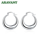 925 Silber Mode Mond Hoop Ohrring für Frauen Silberschmuck