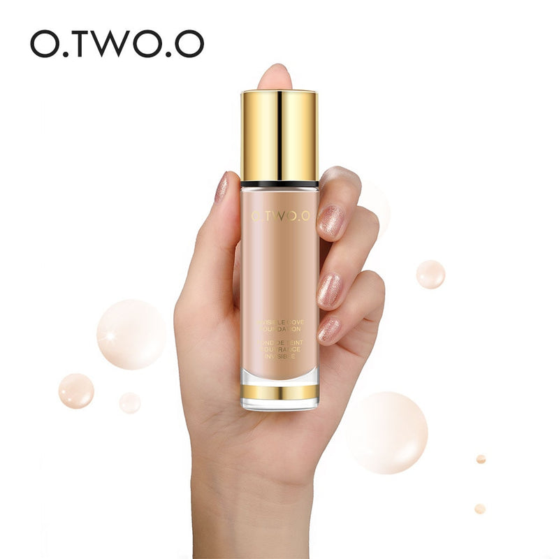 O.TWO.O Liquid Foundation Unsichtbare Vollständige Abdeckung Make-up Concealer Whitening Moisturizer Wasserdichte Make-up-Foundation 30ml