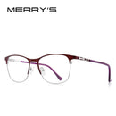 MERRYS, diseño Retro, ojo de gato, montura de gafas para mujer, gafas de moda para mujer, gafas graduadas para miopía, gafas ópticas S2113