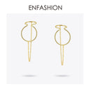 ENFASHION Curve Line Ear Cuff Ohrclips für Frauen Goldfarbe Big Earcuff Ohrringe ohne Piercing Schmuck Kolczyki E1124