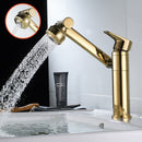 Waschbecken Wasserhahn Wasserhahn Bad 360 Grad drehbar Gold Bad Wasserhahn Einhand-Waschbecken Mischbatterie Heiß- und Kaltwasser Kran
