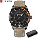 CURREN Top-Marke Mode Uhr für Männer Casual Leder Quarz Writwatches Bunte wasserdichte Uhren Relogio Masculino