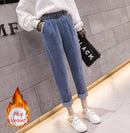 Casual Streetwear Pluderhosen Frauen Herbst Winter Lose Elastische Taille Cord Damen Hosen Harajuku Samt Warme Hosen Weiblich