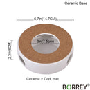 BORREY Große hitzebeständige Teekanne aus Glas, Blumen-Teekessel, großer Klarglas-Fruchtsaftbehälter, Teekannenhalter aus Keramik