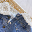 2022 neue Frühling Winter Kinder Jeansjacke Baby Jungen Mädchen Warme Mantel Mode Kinder Oberbekleidung Kleinkind Baby Kleidung