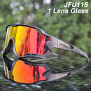 ACEXPNM Polarisierte Mountainbike Fahrradbrille Outdoor Sports Fahrradbrille UV400 4 Linsen Fahrradbrille Herren Damen Sonnenbrille