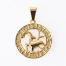 Jeroot, ventas al por mayor, colgante de acero inoxidable con 12 horóscopos, joyería con signo del zodiaco, collar con 12 constelaciones