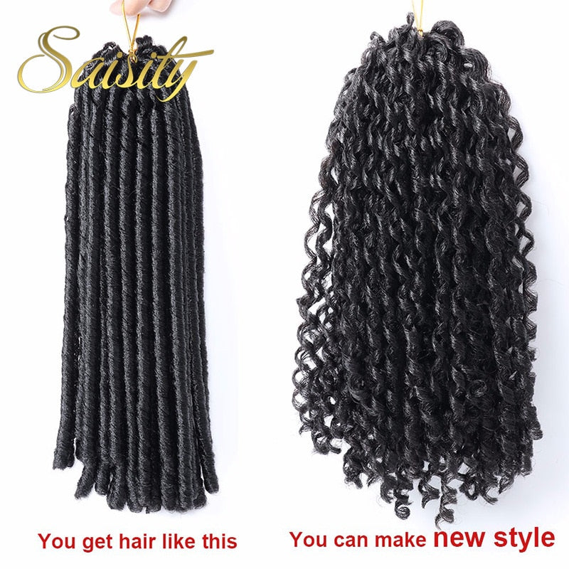 Saisity 14‘’faux locs crochet hair soft and light dreadlocks crochet braids synthetic crochet hair extensions 15 strands/pack