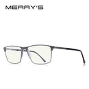 MERRYS DESIGN Männer Anti Blue Ray Light Blocking Brille UV400 Brille für Computer Titanlegierung Brille S2170FLG