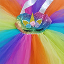 Arco Iris lentejuelas unicornio niños disfraces princesa niña vestido fiesta disfraz Halloween flor niñas vestidos para bodas rodilla