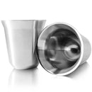 Espressotassen 80 ml 160 ml 2er-Set, Espressotassen-Set aus Edelstahl, isolierte Tee-Kaffeetassen, doppelwandige Tassen, spülmaschinenfest