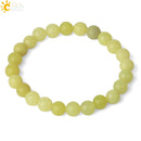 CSJA, pulseras de hilo de piedras naturales de 8mm, pulsera elástica curativa con cuentas redondas de un solo Color para mujer, joyería Simple de moda G432
