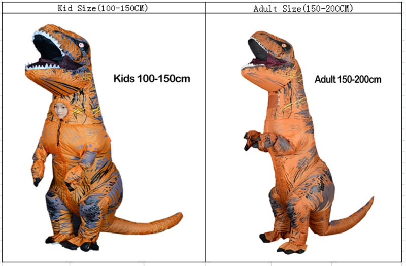Mascota inflable T REX Anime disfraz Cosplay dinosaurio para adultos hombres mujeres niños Dino dibujos animados disfraz de Halloween vestido de lujo