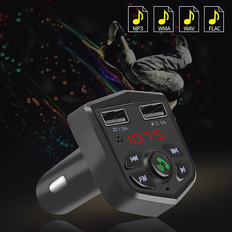 VR robot Bluetooth FM Transmitter Modulator Wireless Handsfree Car Kit 5V 3.1A Dual USB Charger Adapter Audio Car MP3 Player