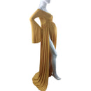 Umstandskleider für Fotoshootings Sexy schulterfreie Kleider mit Puffärmeln für schwangere Frauen Maxi langes Schwangerschaftsfotografiekleid