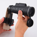 Telescopio Monocular con Zoom de 40X60, telescopio de bolsillo de visión nocturna clara y débil con soporte para teléfono inteligente para binoculares de alcance de Camping