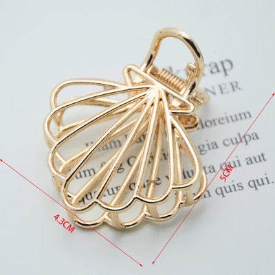 1Pcs  Fashion Smal Simple Wild Geometric Hair Claw for Women Girls Clamps Hair Crab Metal  Hair Clip Claw Accessories Headwear