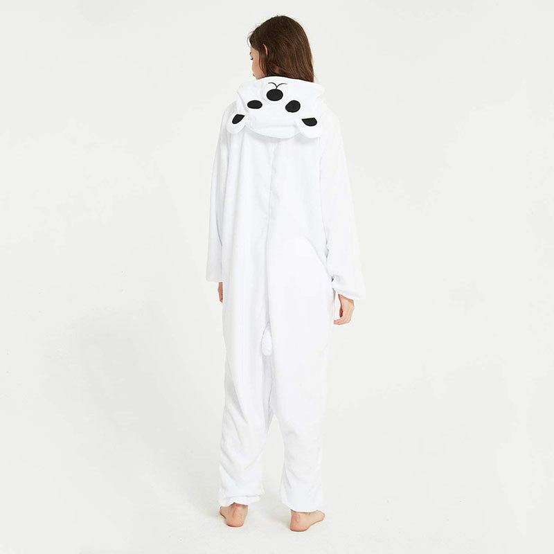 Cartoon Pijamas Onesies For Adults Polar Bear Kigurumi Pajamas Women Animal White Costume Men Cosplay Pyjama For Halloween Party