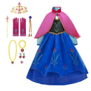 Frozen 2 Fantastische Anna Prinzessin Kleider Mädchen Halloween Kostüm Langes Kleid Kinder Karneval Hochzeitskleid Kinder Cosplay Kleidung