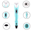 Original 3D-Stift für Kinder 3D-Zeichnung Druckstift mit LCD-Bildschirm mit PLA-Filament Spielzeug für Kinder Weihnachten Geburtstagsgeschenk