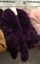 Wintermantel Warme Damen Strickjacke großer echter Fuchspelzkragen Cape Fashion Solid Poncho Mit mittleren Pelzärmeln Abendkleid Shaw