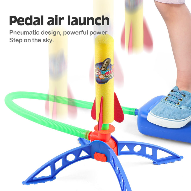 Einstellbare Raketenwerfer Spielzeug Sport Spiel Kinder Raketenwerfer Air Step Pump Power Rocket Outdoor Sport Spielzeug für Kinder Geschenk