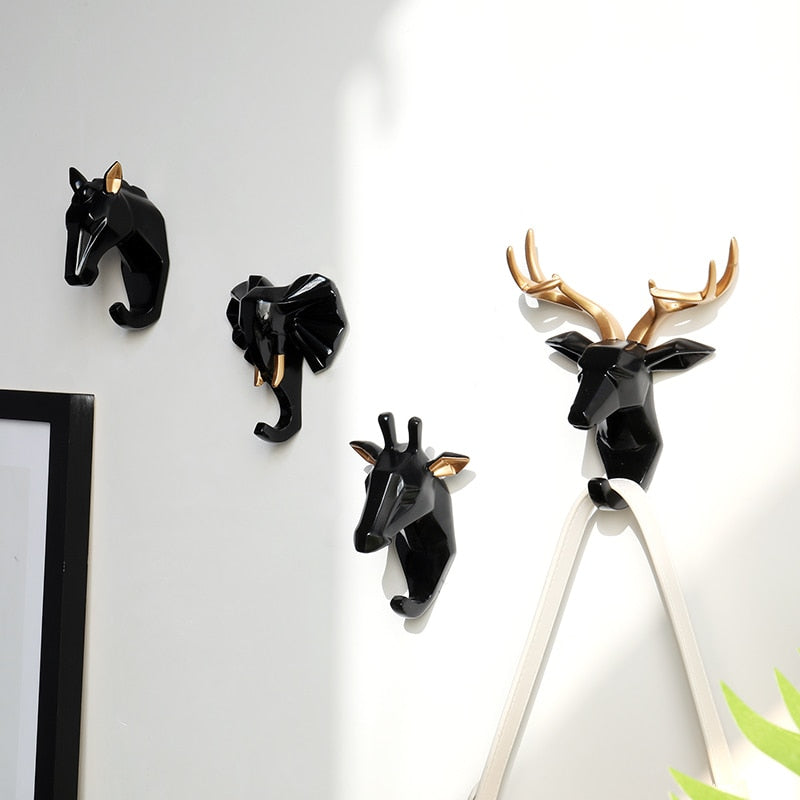 Cute Animals Key umbrella Hook Hanger Wall Hanger Design Decorative Hooks Towel for Kitchen Key Holder wall hooks decorative