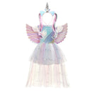 Halloween Einhorn Prinzessin Kleid Geburtstagsfeier Cosplay Engel Kleid Kinder Mesh Tutu Rock Rosa Spitze Sling Kostüm für Mädchen