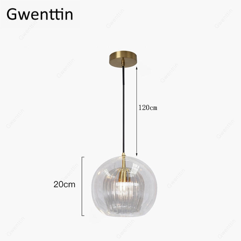 Lámpara colgante Led de cristal nórdico, luces colgantes modernas para cocina, barra, lámpara Industrial, accesorios de iluminación para comedor y sala de estar, decoración del hogar