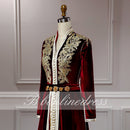 Bbonlinedress Dubai vestidos de noche apliques con cuentas musulmán vestido de graduación dos piezas caftán árabe vestidos formales vestido de fiesta