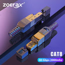 ZoeRax CAT8/CAT7/CAT6A Rj45-Anschlussstecker, werkzeuglos geschirmte RJ45-Enden, Cat8-Feldabschlussstecker – 40 Gbit/s