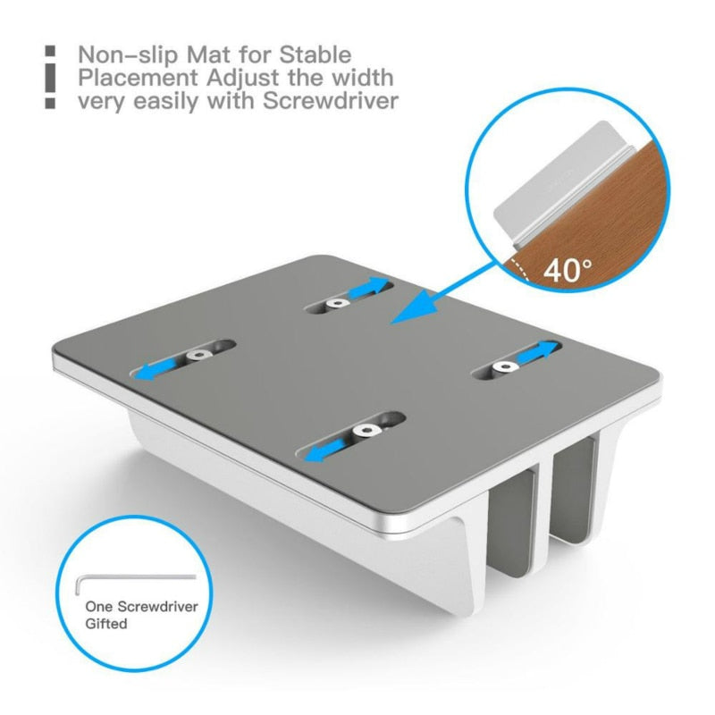 Soporte Vertical ajustable para portátil, soporte de aluminio para portátil, soporte de Base para MacBook Pro Air, accesorio para libros