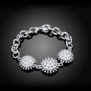 Schöne Blumen des heißen Verkaufssilberfarbenarmbandes für Frauen klassischen Qualitätsart- und weiseschmucksachegroßverkauf JSH-lh013