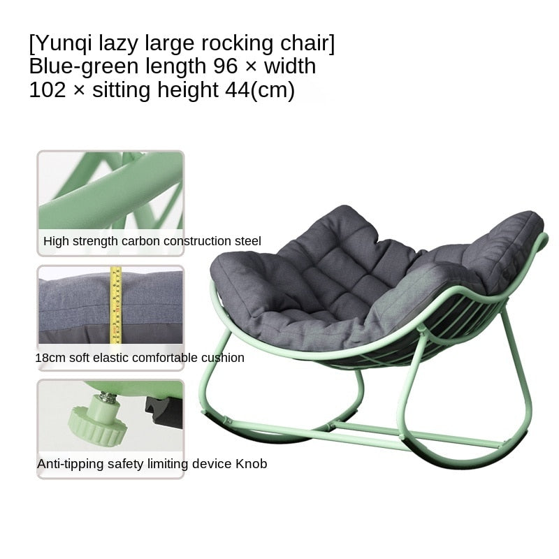 Rocking Chair Recliner Adult Home Nordic Lazy Single Living Room Balcony Leisure Couch Light Luxury Rocking Chair