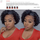 Pixie Cut Perücke Echthaar Perücken Kurze lockige Perücken Bob Perücke Lace Front Echthaar Perücken 13x4 Lace Frontal Perücke 250% Dichte Remy